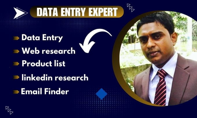 I will do data entry, typing job, web research, product list