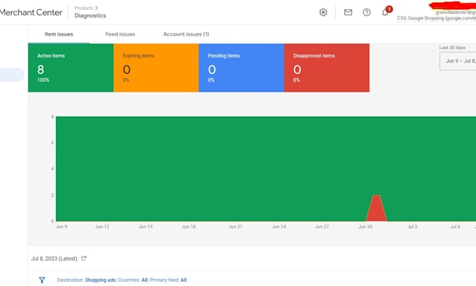 reactive and fix google merchant center misrepresentation