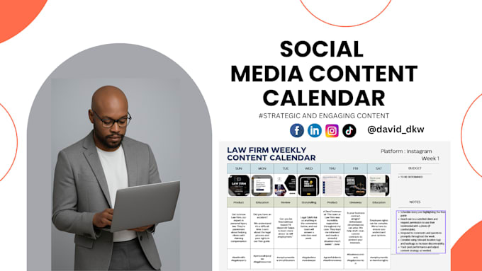 develop a strategic social media content calendar for growth