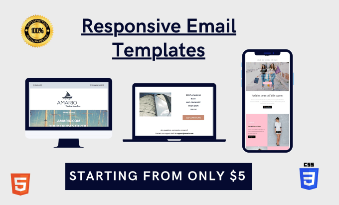 Build custom hand coded html email templates with html, css by ...