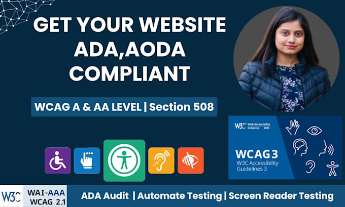Make your website ada , aoda and wcag compliance by Maleeka_s | Fiverr