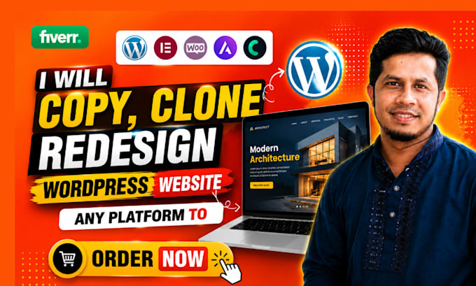 copy clone website use wordpress elementor