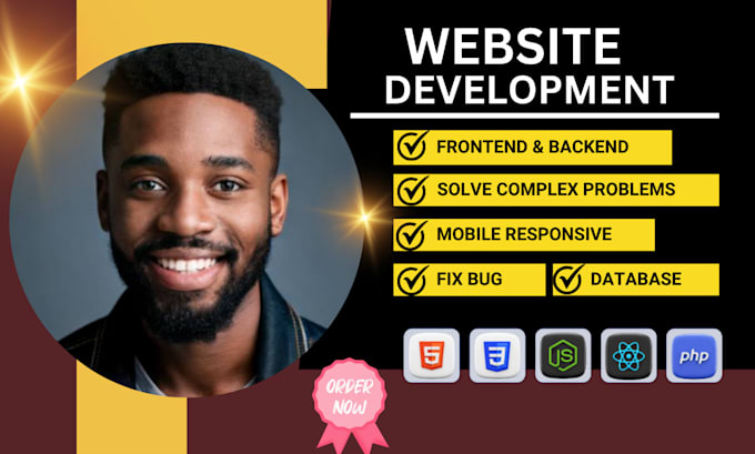 Build custom website design, website development as full stack web ...