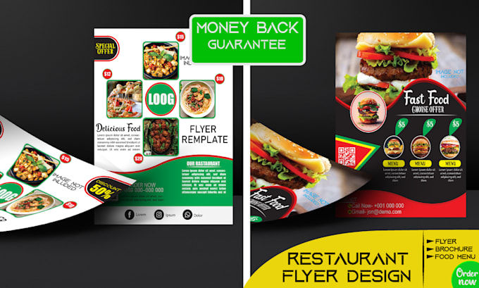 do premium restaurant menu, fast food menu, flyer or brochure design