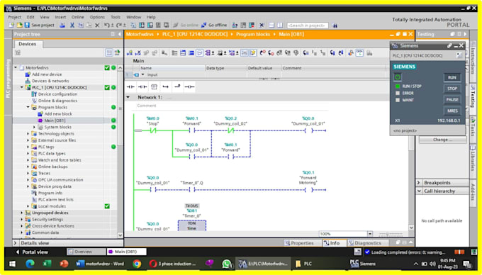 program plc in ladder logic and create hmi for you including