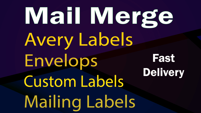 Do Mail Merge Avery Labels Envelops Letters By Usmana Fiverr 7519