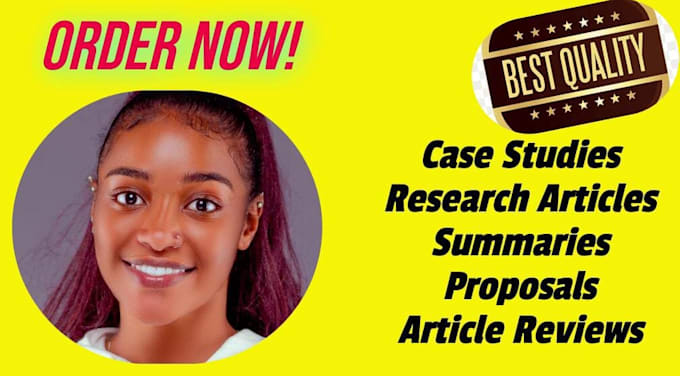 conduct research and case study for you business