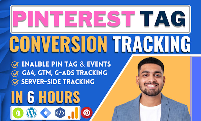 setup pinterest tag, pixel, ga4 ecommerce tracking with server side tracking