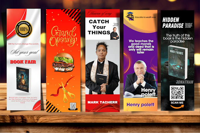 Design custom and creative bookmark and rack card design for you by ...