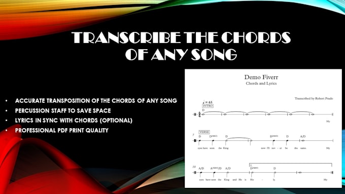 transcribe the chords of any song