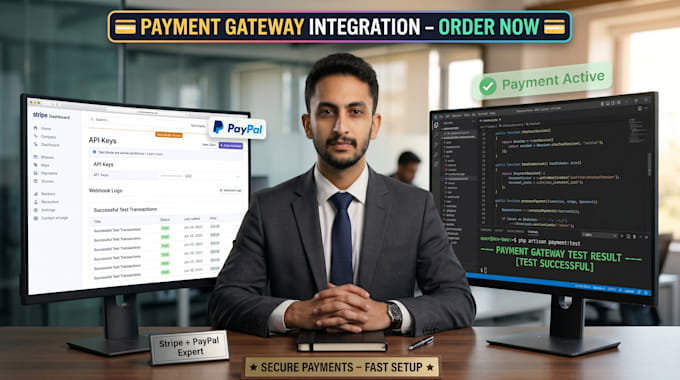integrate stripe, paypal payment gateway in laravel or php website