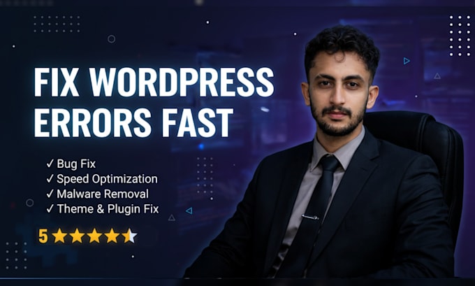 fix wordpress website errors php bugs database issues within hours