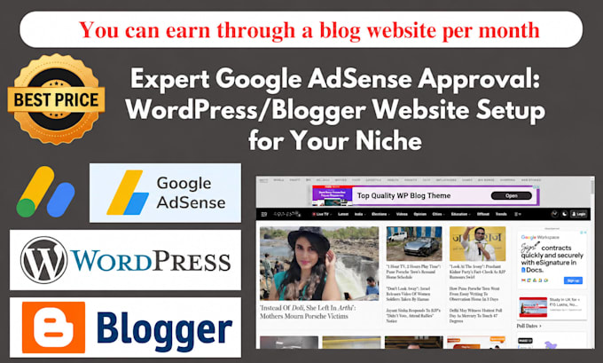full setup google adsense approval for your niche website