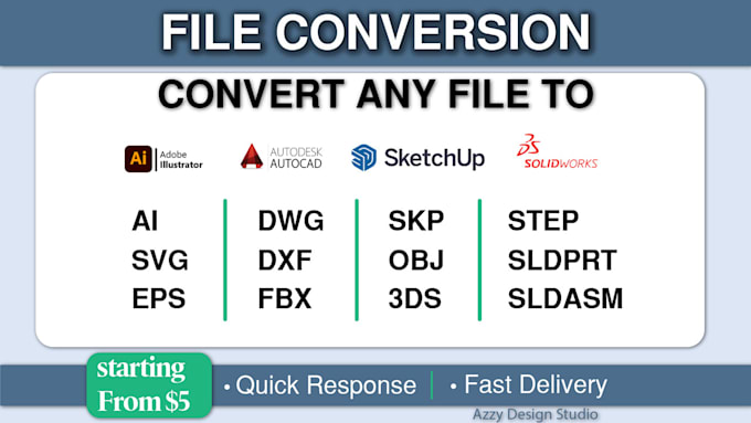 Convert files to vector, svg, ai, eps, dxf, dwg, cad, print file by ...