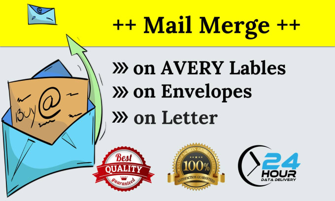 Do Avery Labels Mailing Labels Envelopes Mail Merge Letters By Born2explore Fiverr 5546
