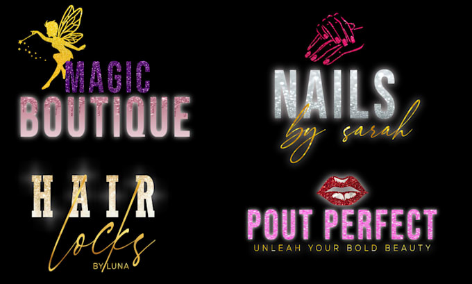 Design feminine glitter luxury logo by Creativekim01 | Fiverr