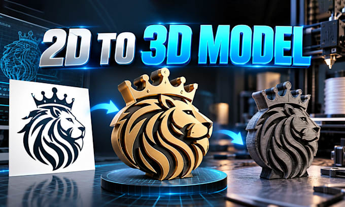 convert any 2d image, logo, sketch, png, jpg, svg to 3d printable stl, obj, 3mf