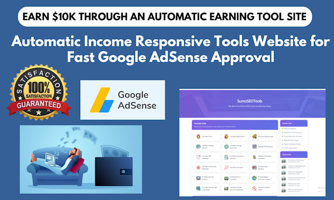create a responsive tools website for fast google adsense approval