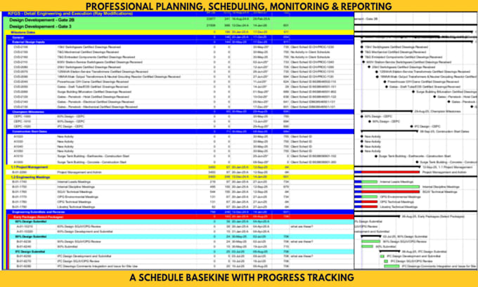 make construction schedules and gantt charts in p6 or ms project