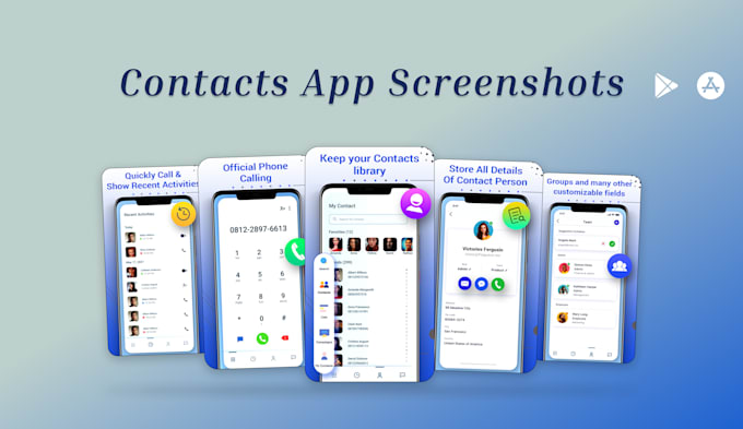 design app screenshot for app store and play store