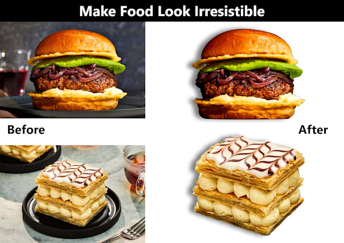 food image background removal and retouching service