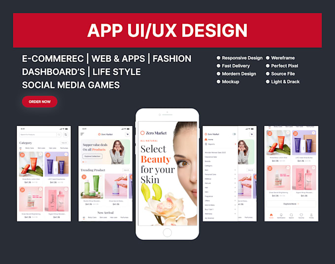 Design unique ecommerce mobile app screens ui ux in figma by Habibur02 ... image.