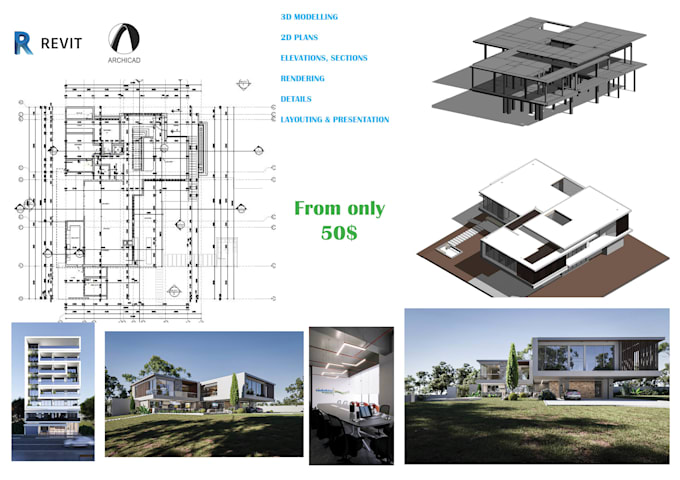 deliver lod 300 revit bim model from sketch and cad