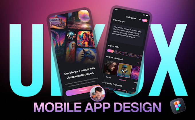 Create the mobile app ui ux design in figma by Uiux_waleed | Fiverr