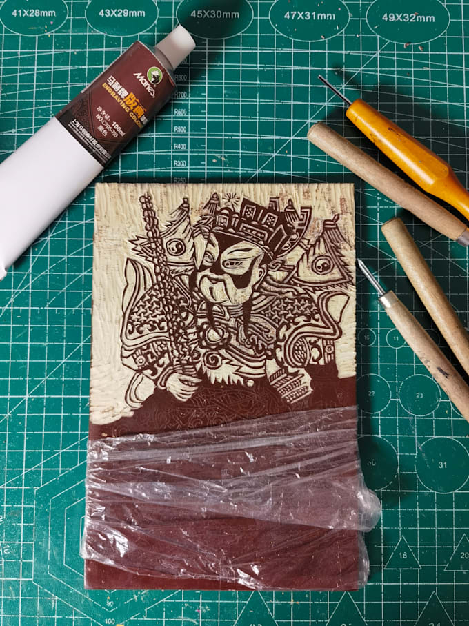 customized traditional woodblock painting