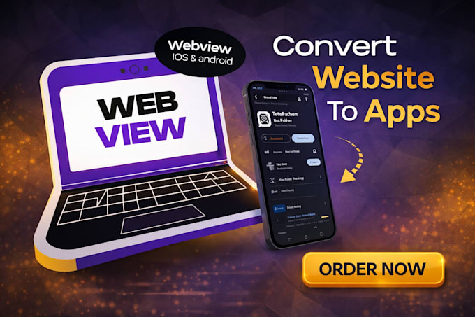 convert your website to android and ios app with push notifications