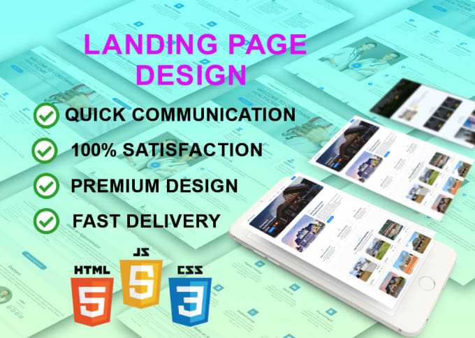 Build landing page using html css, and javascript by Maruf_456 | Fiverr