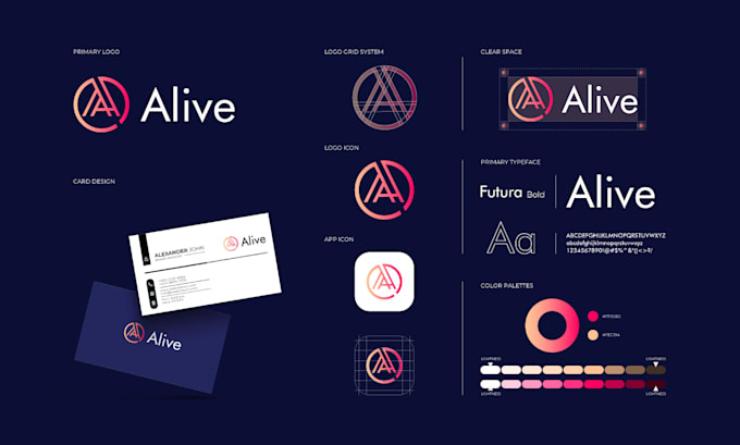 Design minimalist logo with brand identity and brand style guides by ...