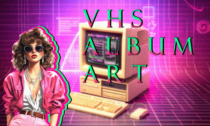 create custom vhs and synthwave art