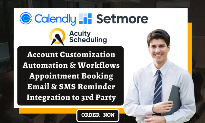 Setup calendly acuity scheduling square booking appointment setmore