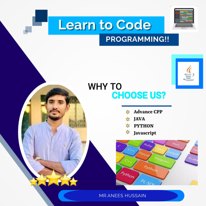 Teach concepts of c, c sharp, cpp, java, python and windows form ...