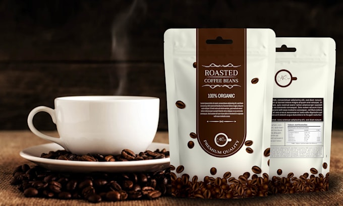 do product packaging box, pouch and product label design with 3d mockup