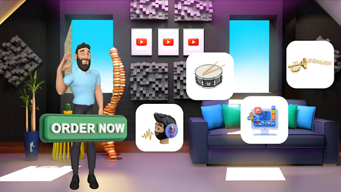 create modern 3d animation video, 3d animated explainer video