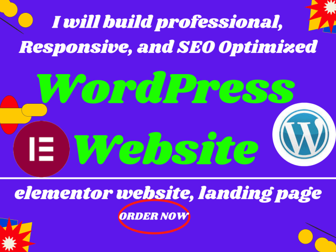 I will build wordpress website elementor website landing page for your business