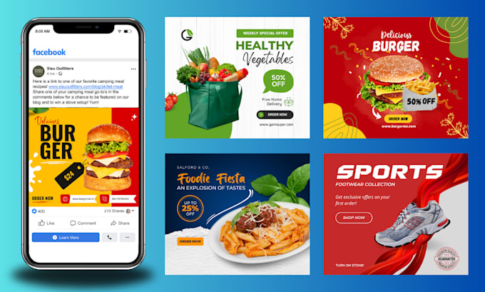 design social media posts,ads,stories for facebook and instagram
