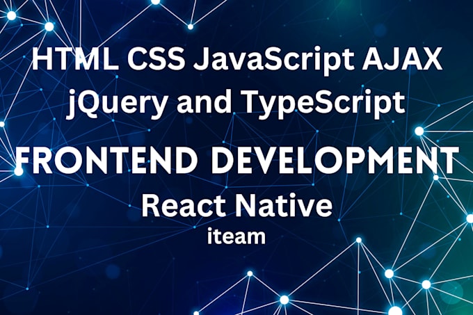 Frontend development with javascript and react by Backendteamuae | Fiverr