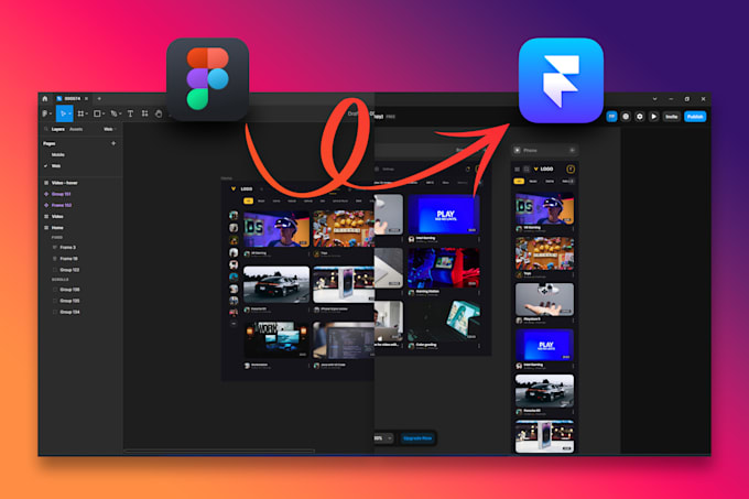 design responsive framer website and convert figma to framer