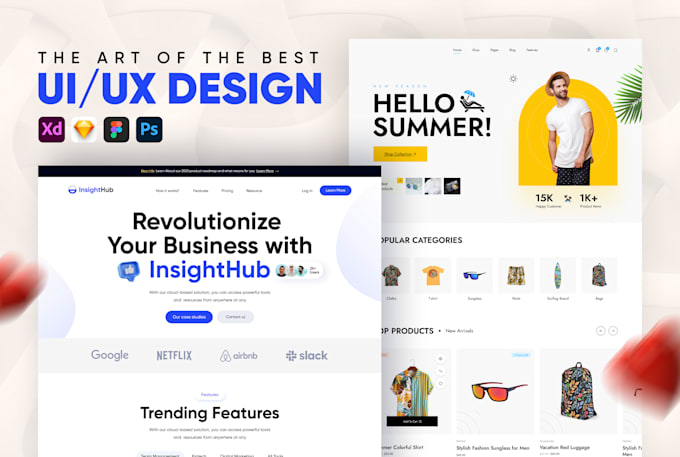 do trendy website ui in figma