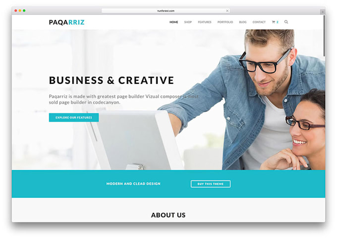 built responsive wordpress website for business