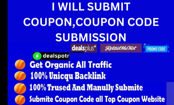 Submit coupon code submission promo code voucher deal promotion