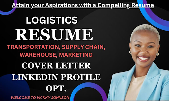 write transportation, marketing and logistics resume