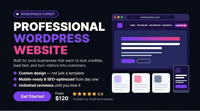 design a professional wordpress website for your local business