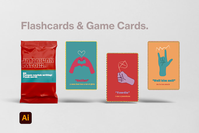 design playing cards and flashcards with illustrations