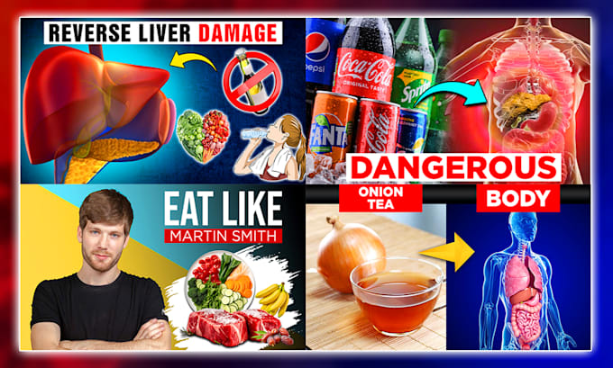 design eye catchy youtube thumbnail for health channel