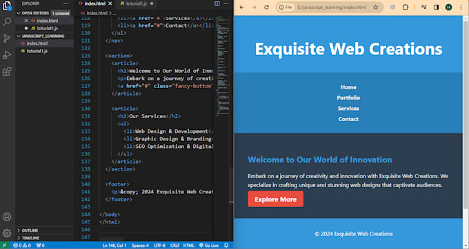 do front end web design and development