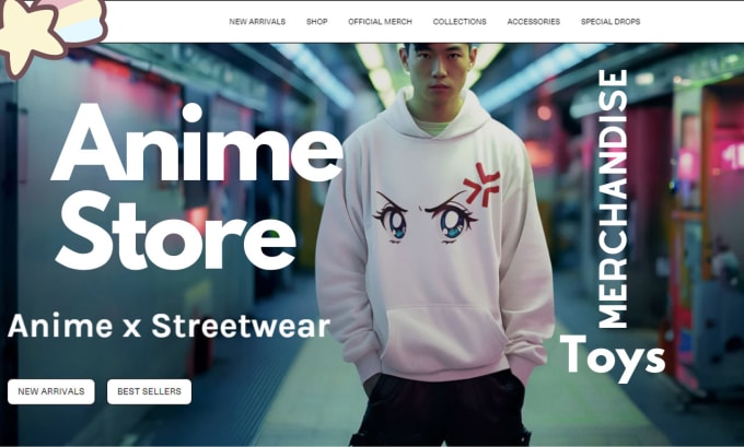 design fast selling anime clothing anime website anime store clothing website